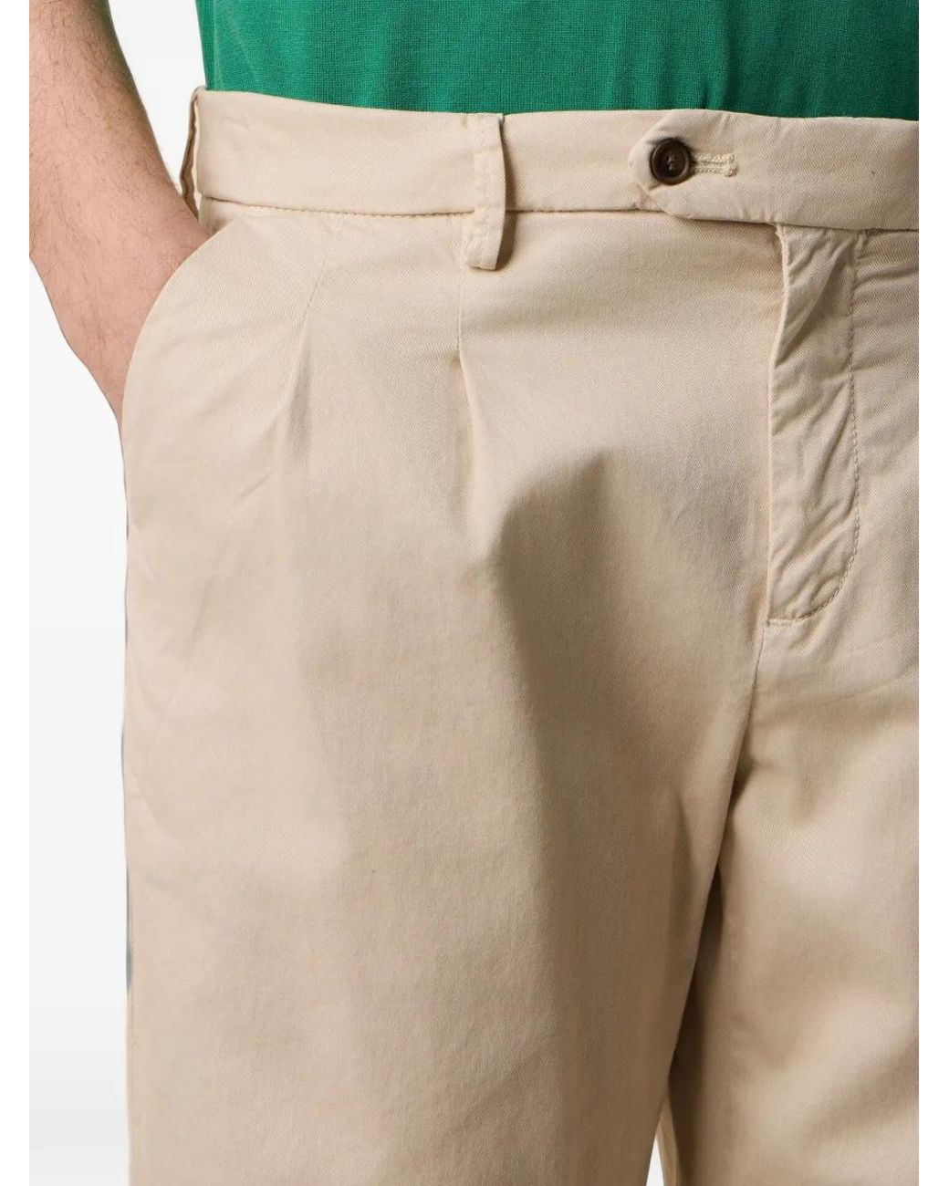 Brooks Brothers Natural Double-Pleat Trousers for men