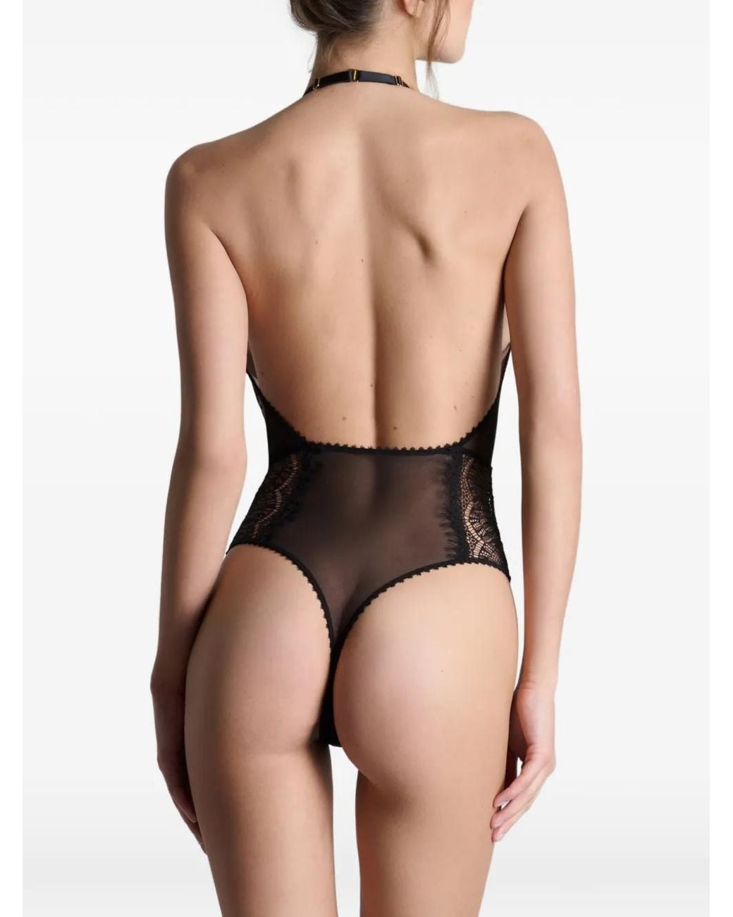 Maison Close Black Sheer Bodysuit