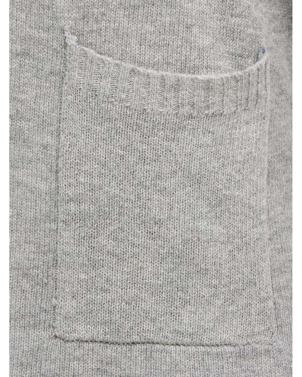 Lindbergh Gray V-Neck Cardigan for men