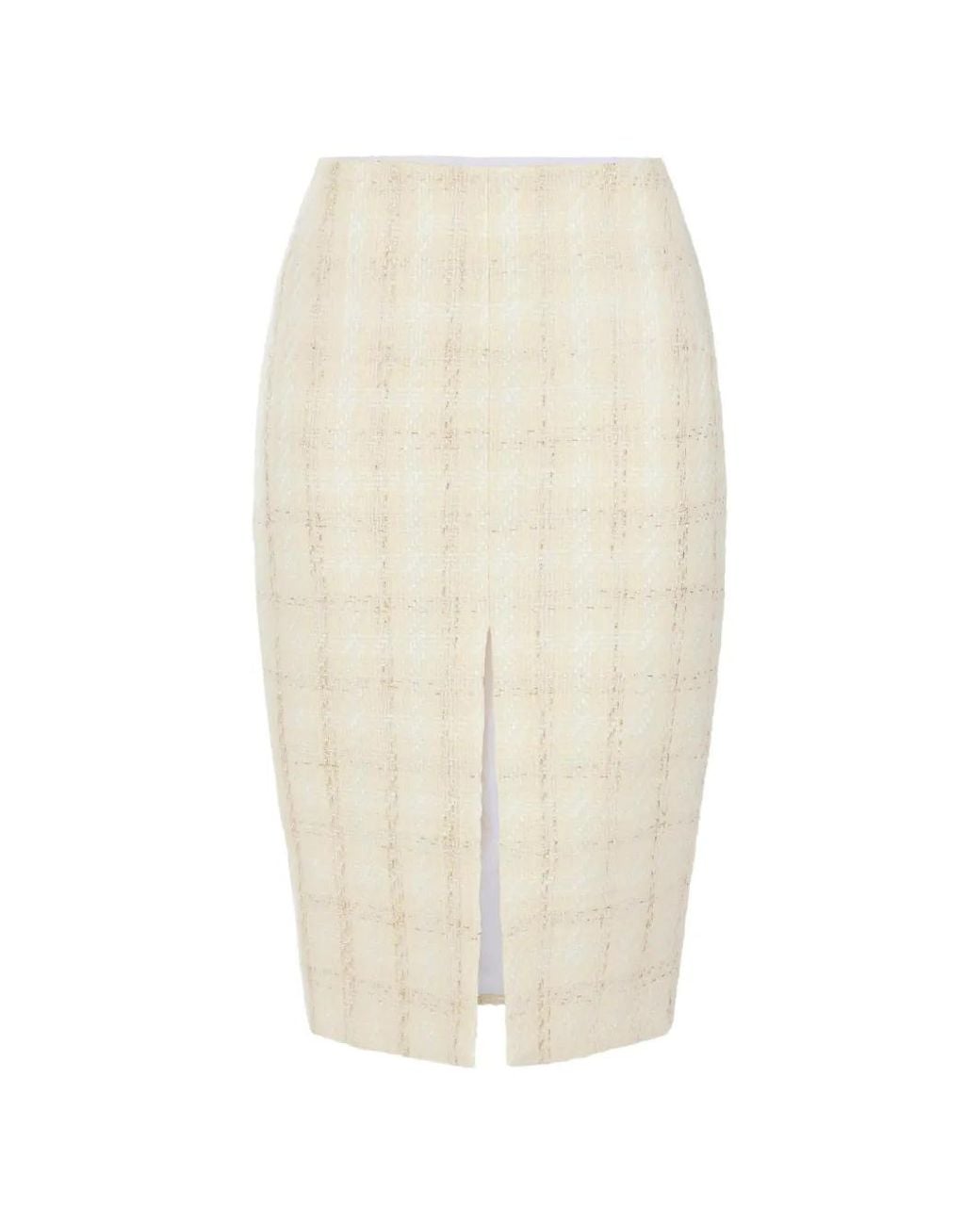 Elisabetta Franchi White Tweed Skirt