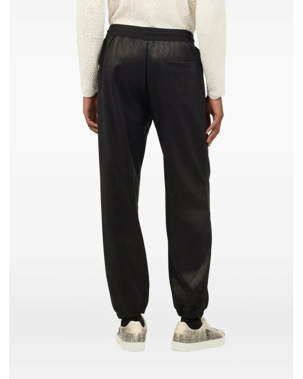 Pantalones Con Motivo En Jacquard Roberto Cavalli de hombre de color Black