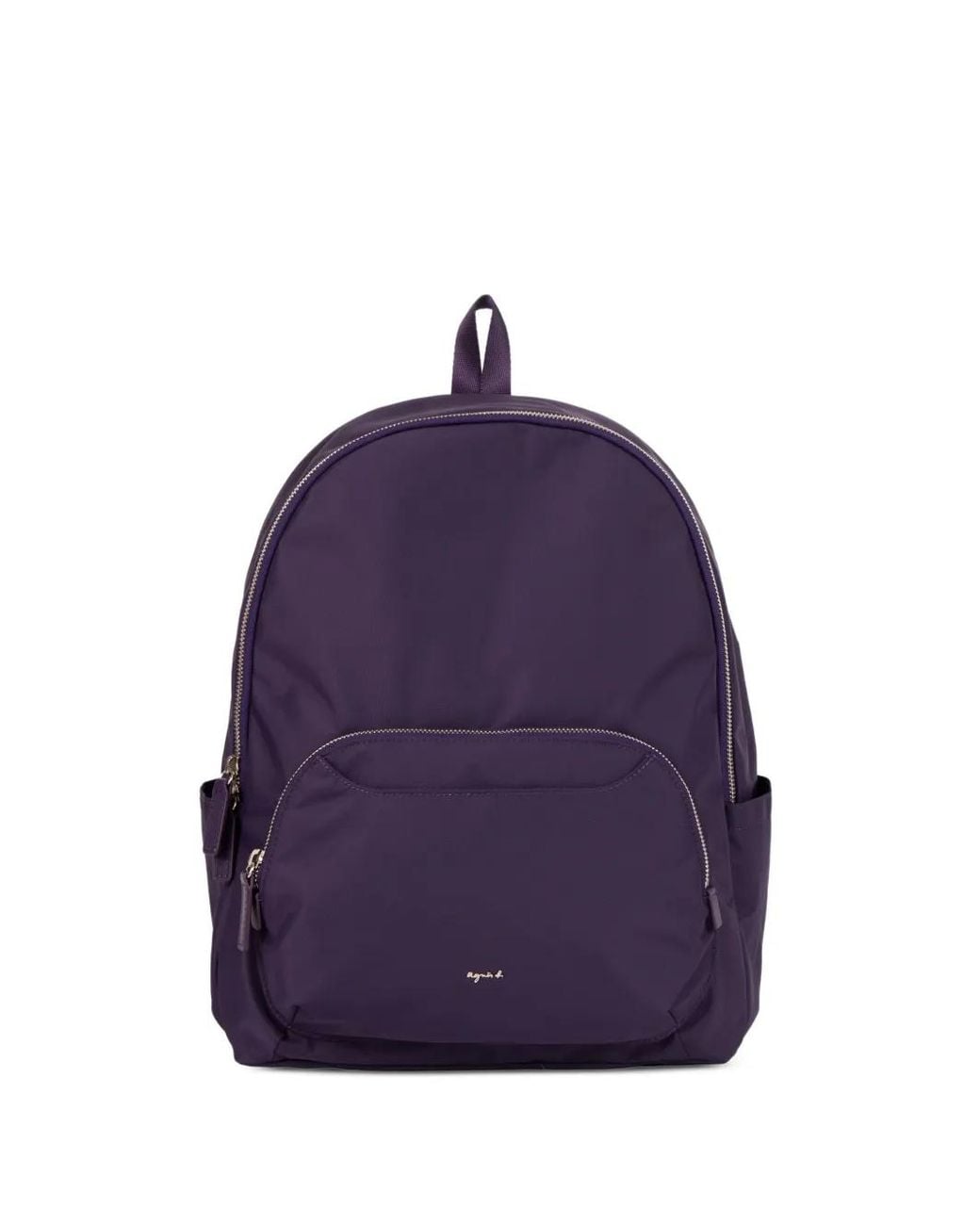 Agnes B. Purple Zipped Front Pocket Backpack