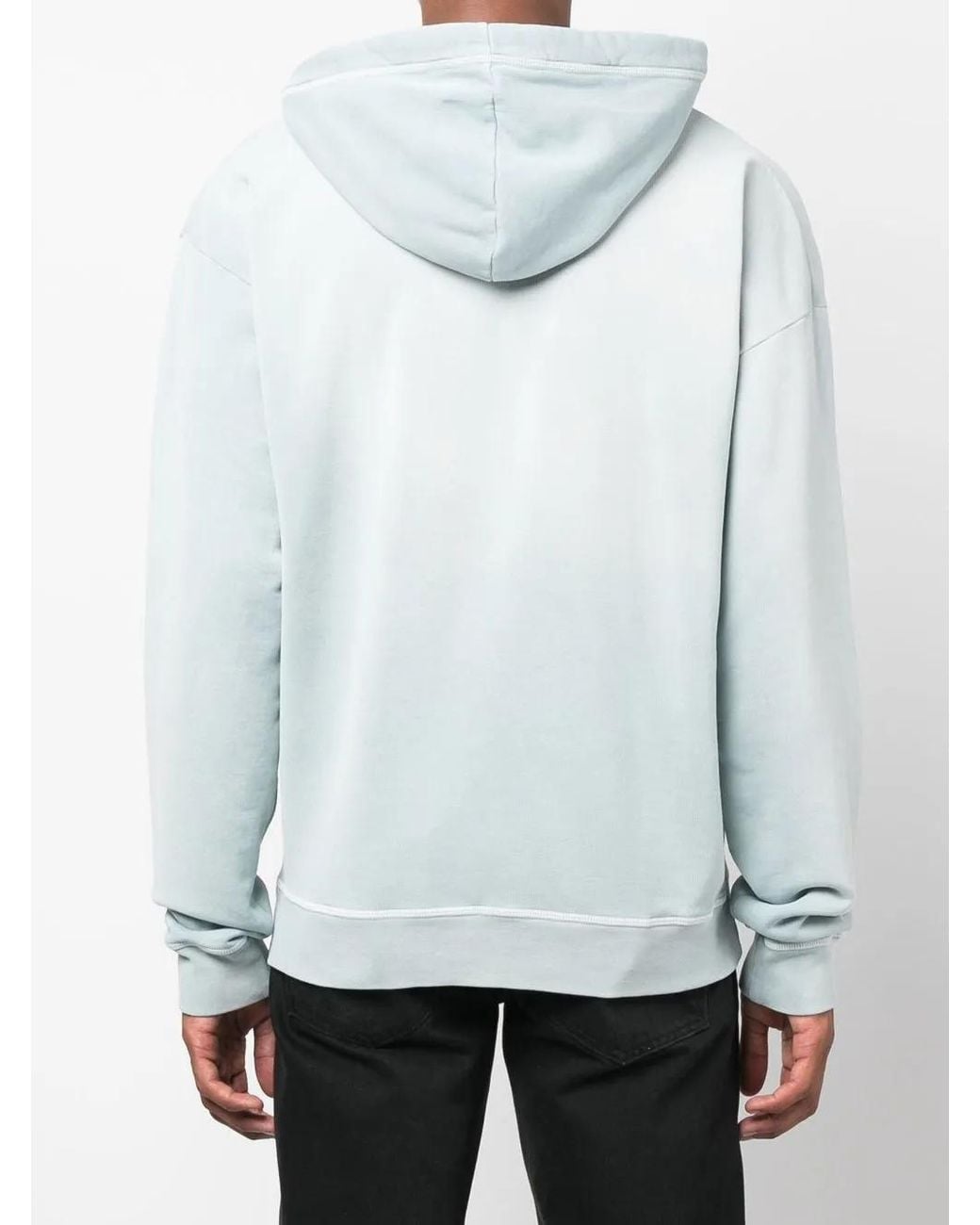DSquared² Blue Logo-Print Cotton Hoodie for men