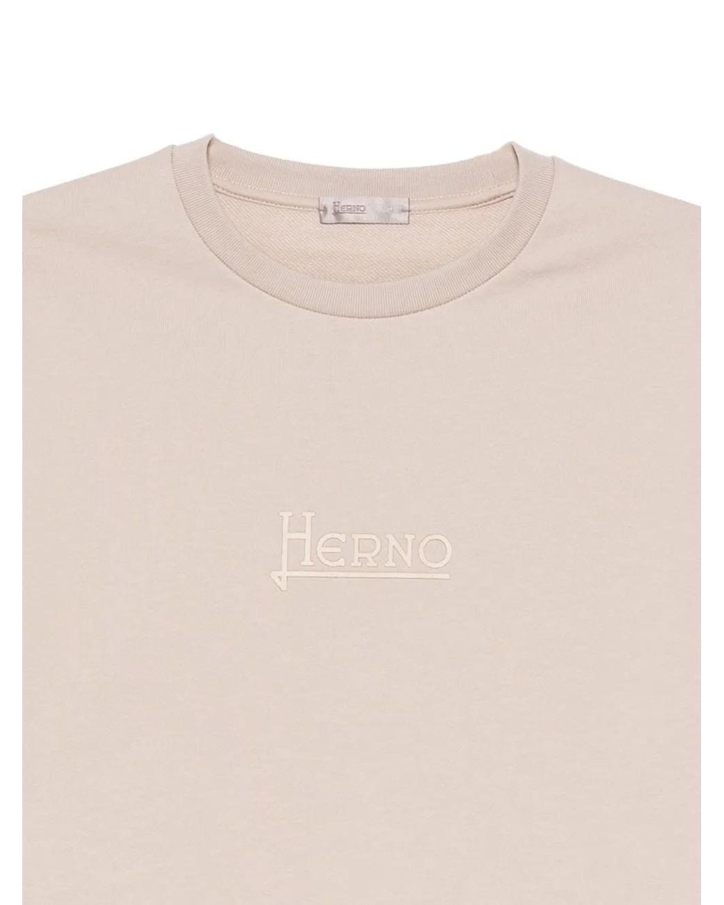 Herno White Logo-Print Sweatshirt for men