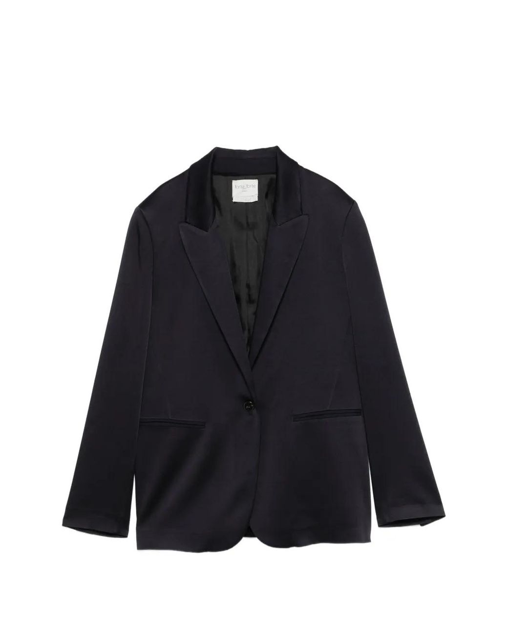Forte_forte Blue Veste Satinée À Simple Boutonnage