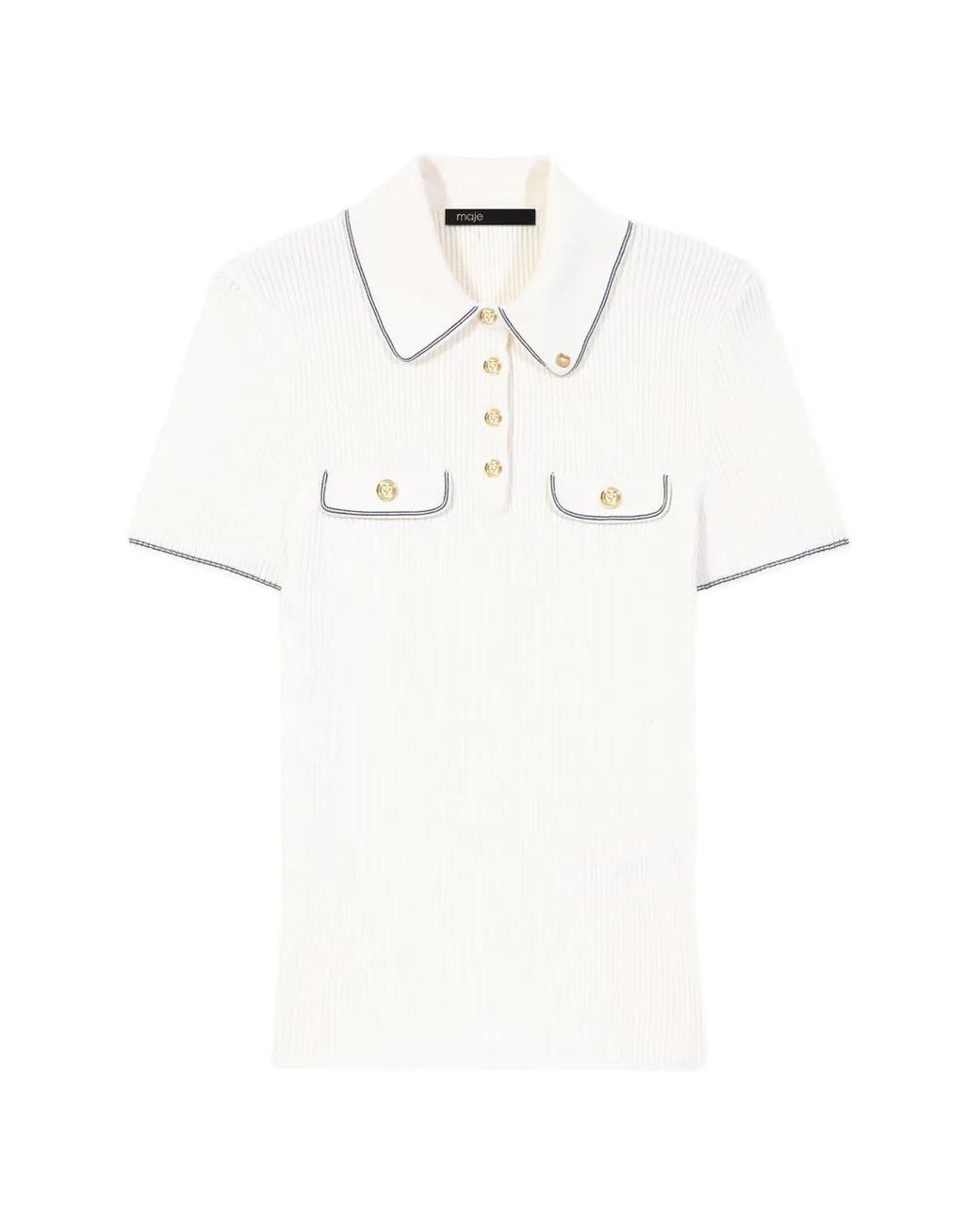 Polo di Maje in White
