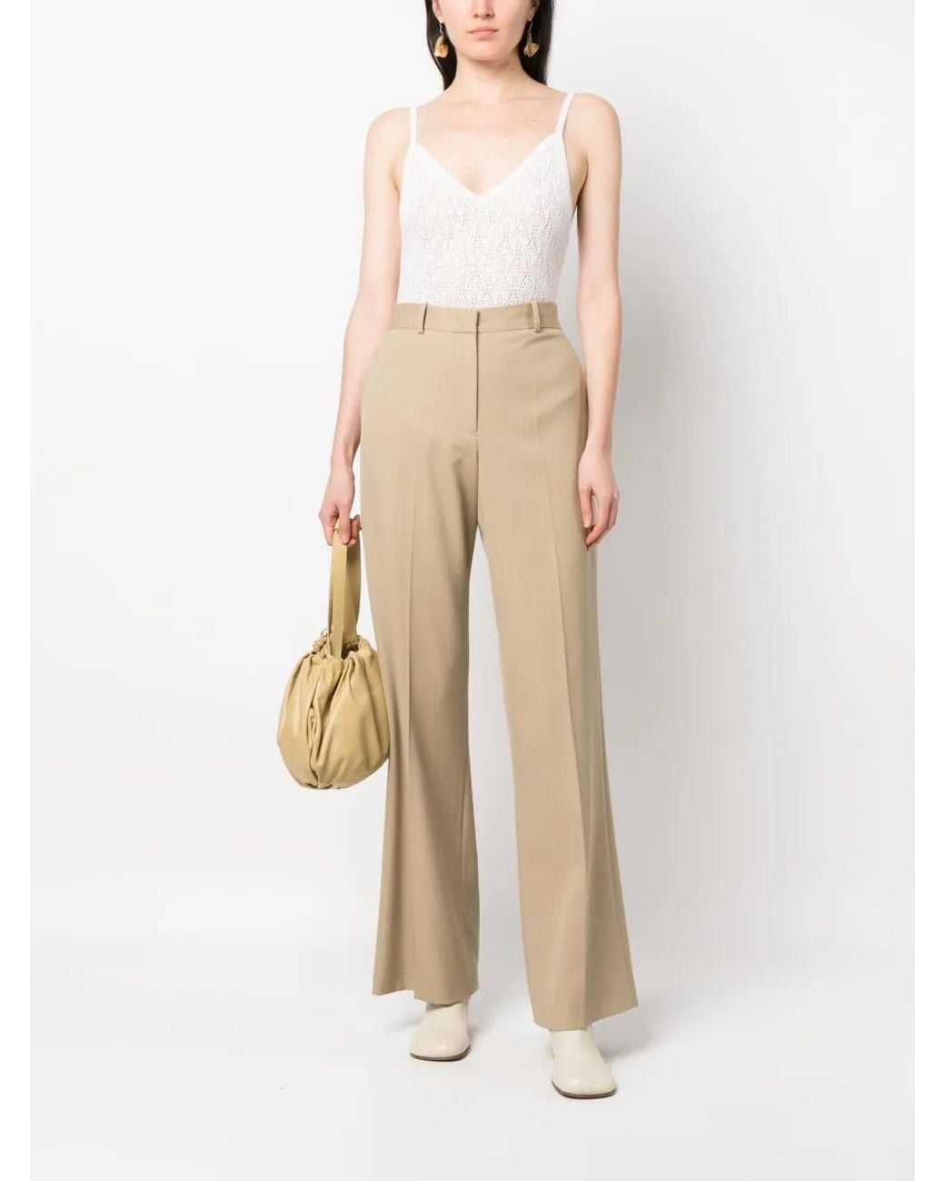Barrie White Spaghetti-Strap Cashmere Top