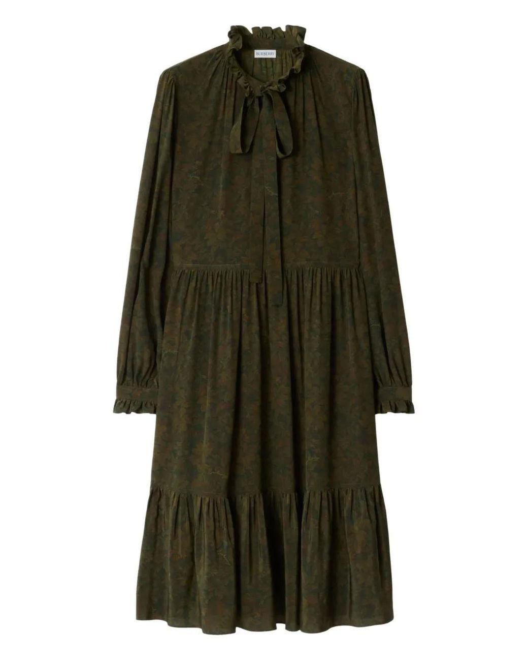 green plaid burberry dress Burberry Check wool-blend midi dress in green - Burberry
