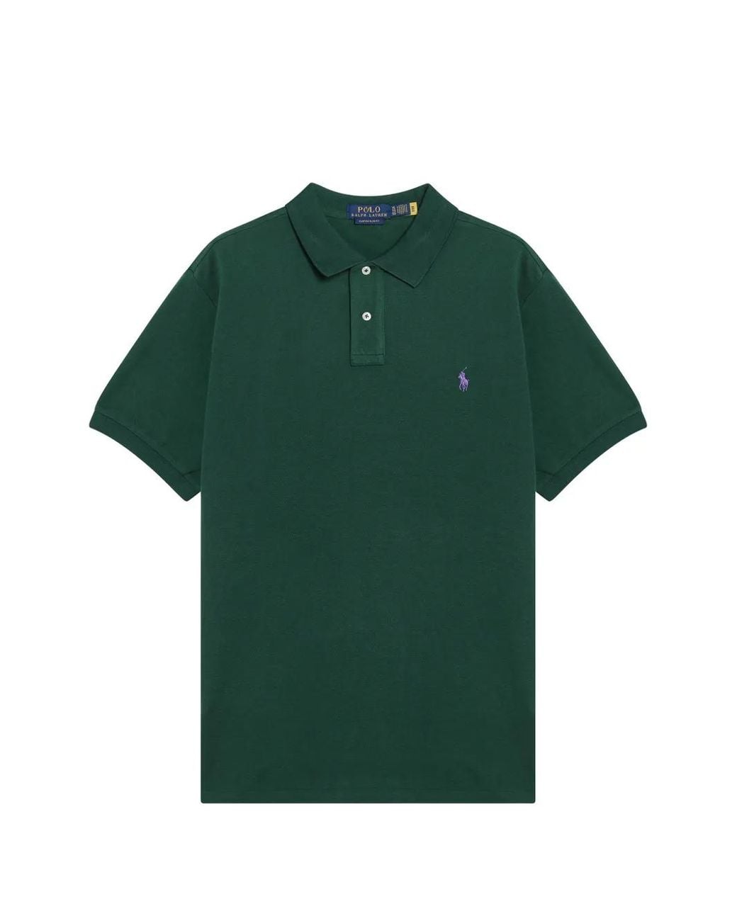 Polo Ralph Lauren Green Logo-Embroidered Cotton Polo Shirt for men