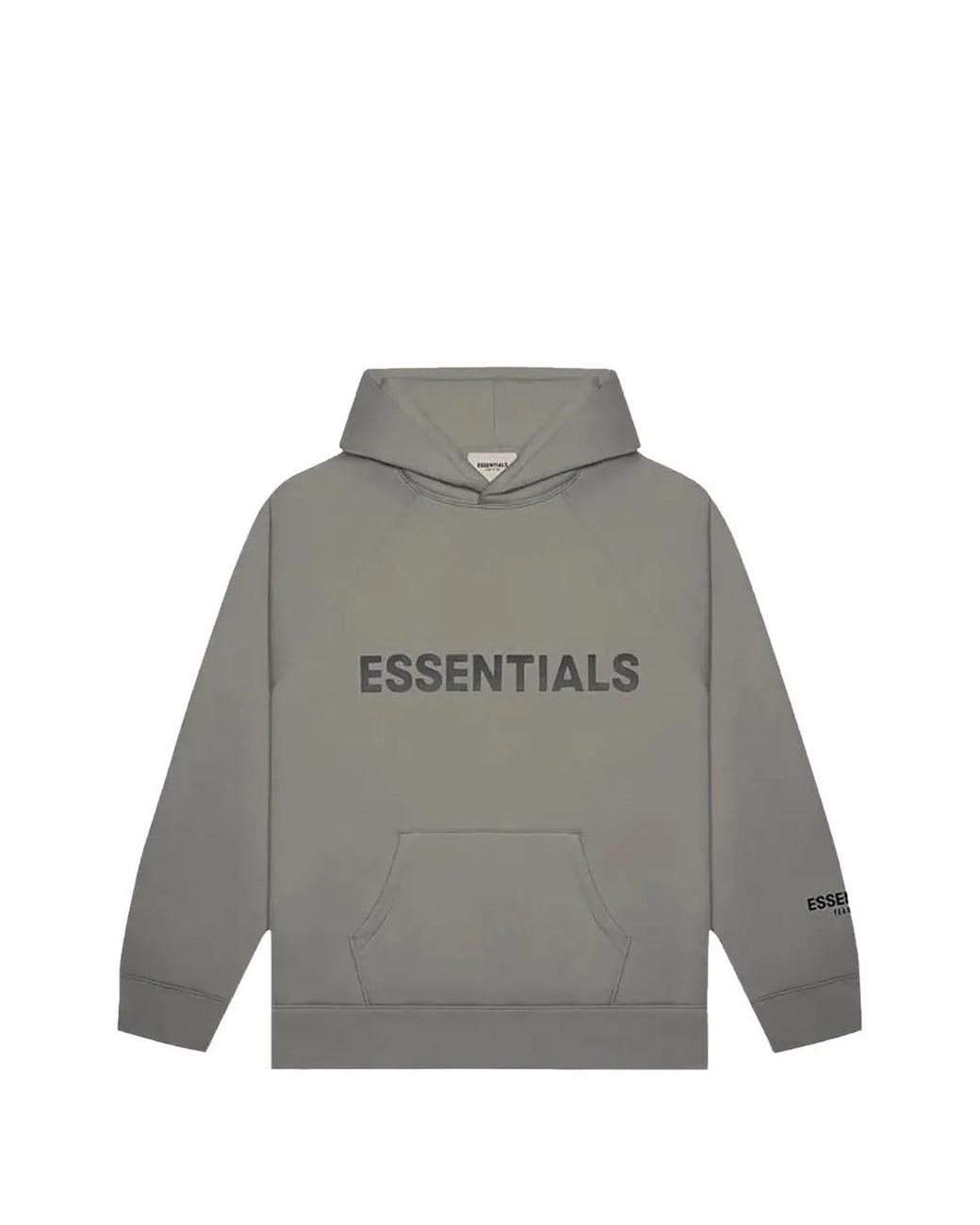 Fear Of God Gray Essentials Logo-Print Hoodie for men