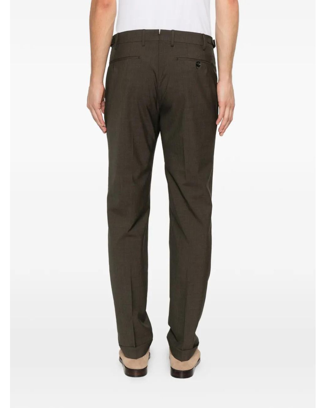 Berwich Gray Pantalon Plissé À Bandes Contrastantes for men