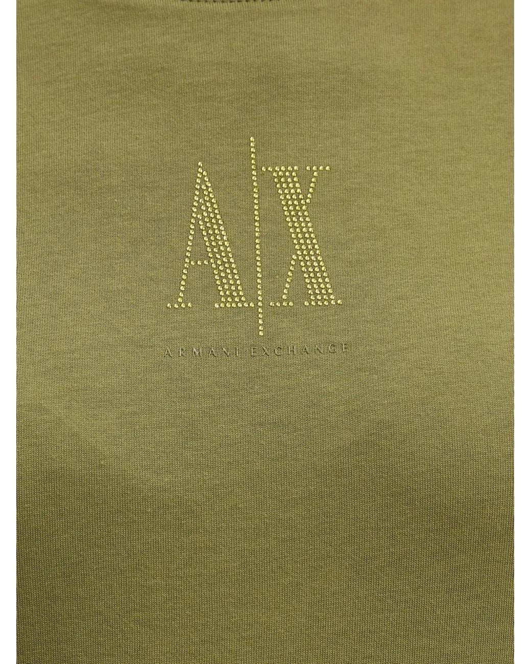 ARMANI EXCHANGE Green Crew-Neck T-Shirt