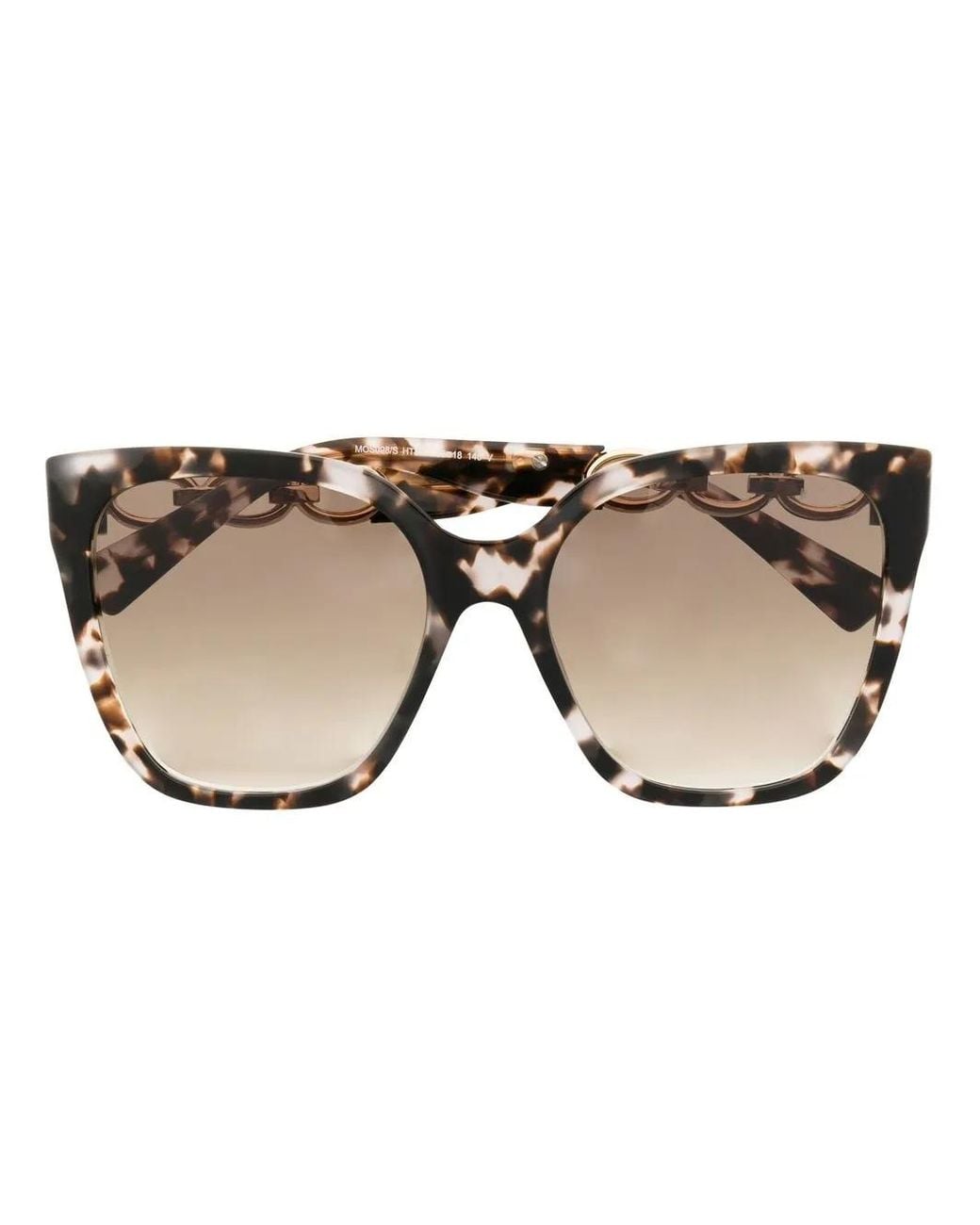 Moschino Natural Chain-Link Oversize Sunglasses