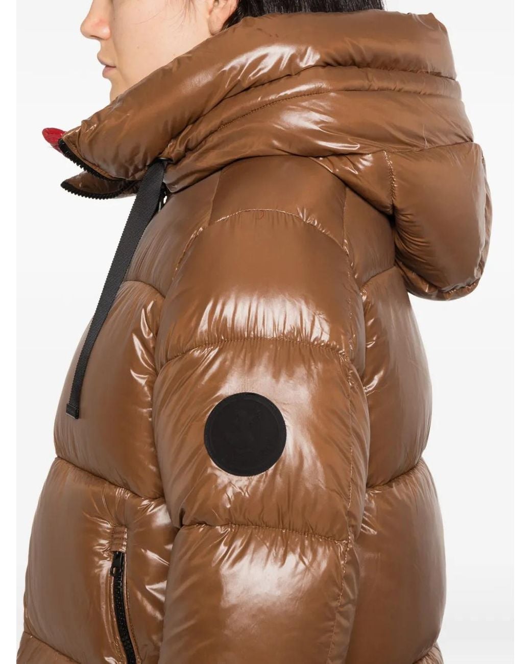Save The Duck Brown Quilted Hooded Puffer Jacket