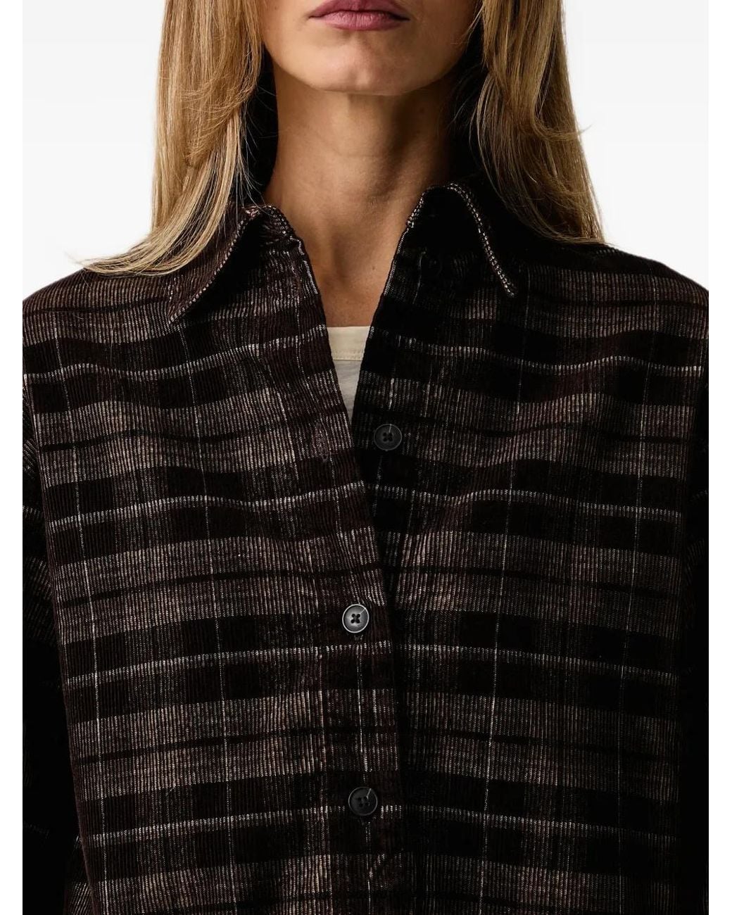 Marc O' Polo Black Check Corduroy Shirt