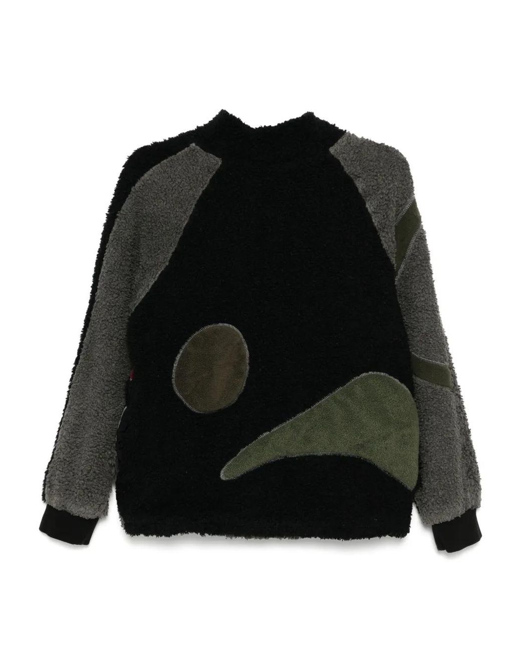 Stain Shade Black Patchwork Sweatshirt for men