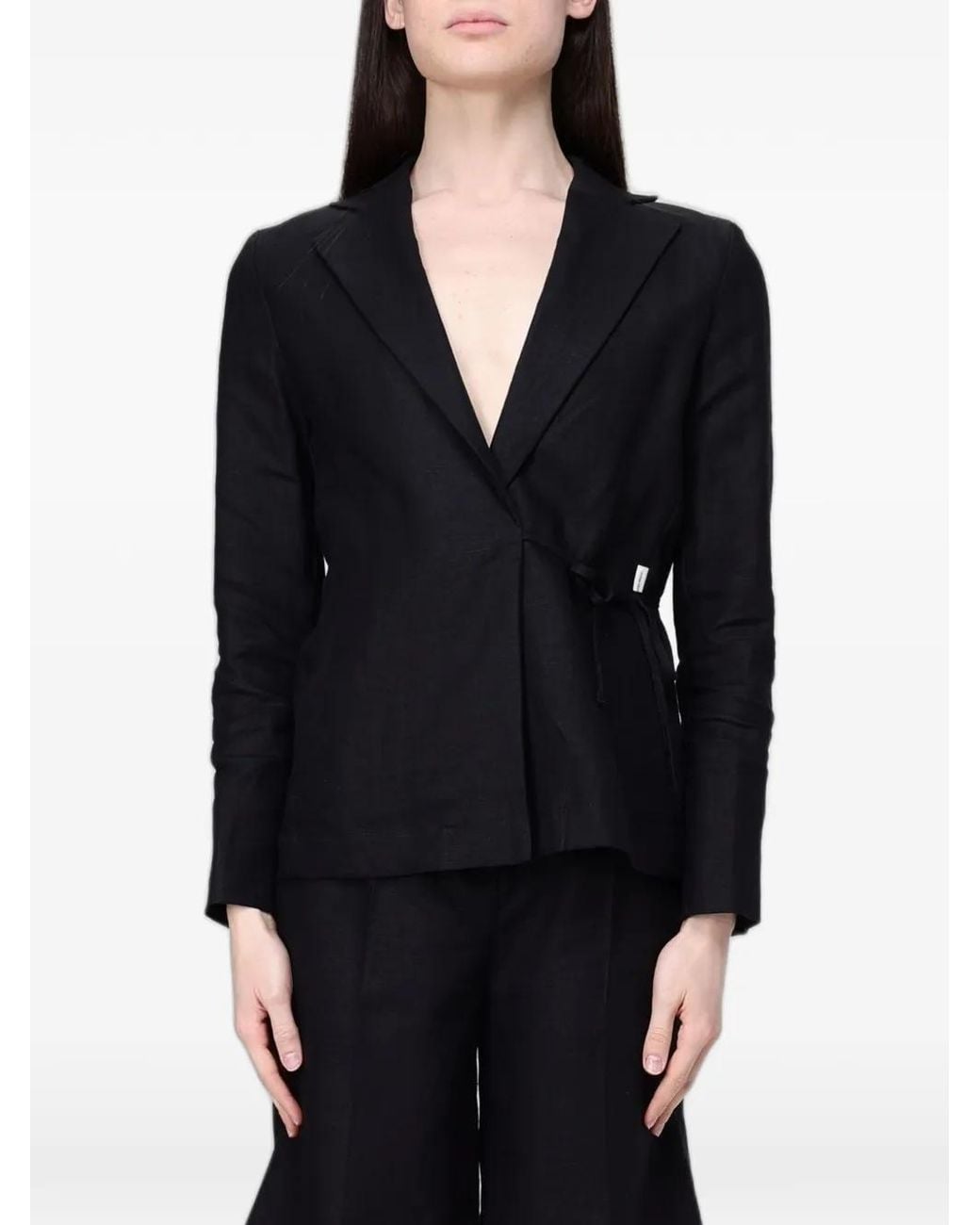 Colmar Black Wrap-Tie Blazer