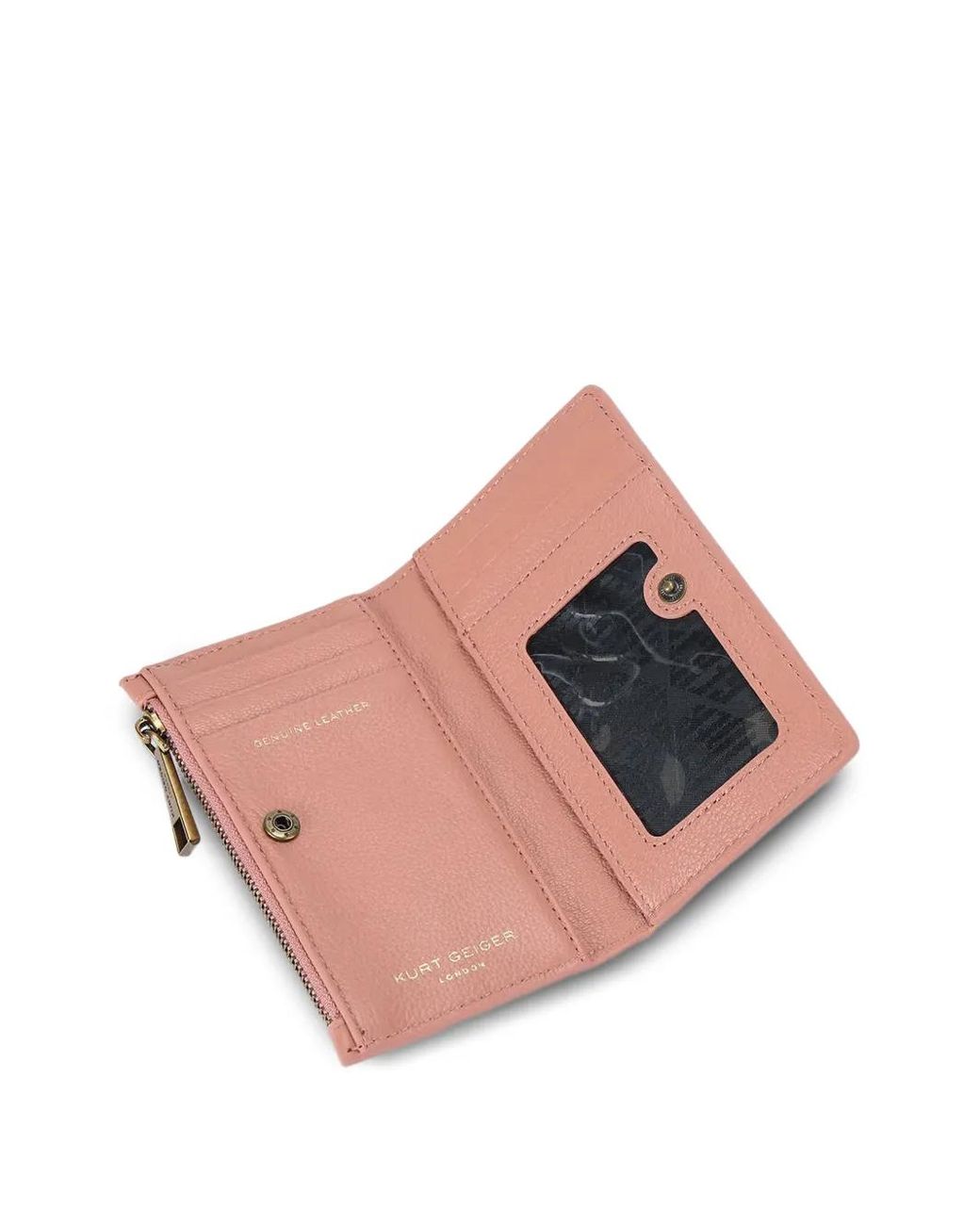 Kurt Geiger Pink Portefeuille En Cuir À Design Matelassé