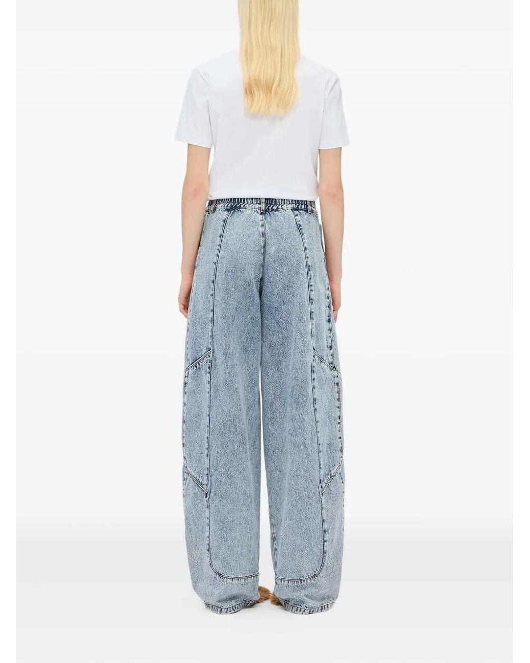 MSGM Blue Panelled Pocket Jeans