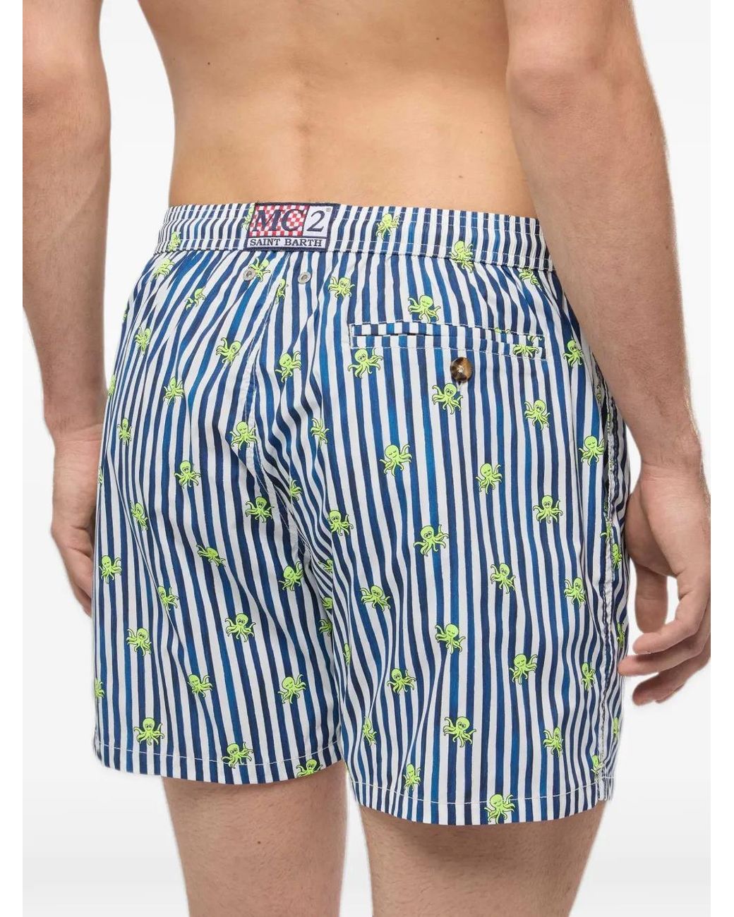 Mc2 Saint Barth Blue Polyester Lighting Micro Stretch for men