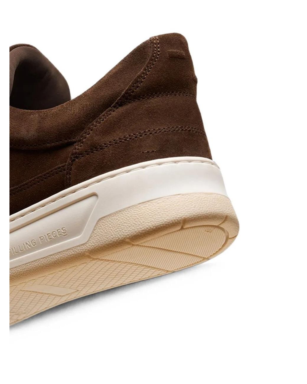 Filling Pieces Brown Low Vise Suede Sneakers for men