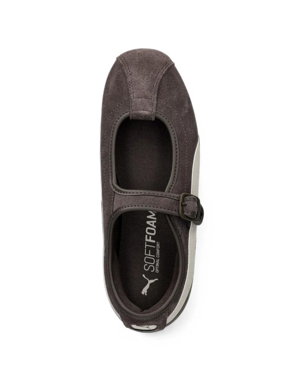 PUMA White Tacklette Buckle-Fastening Ballet Sneakers