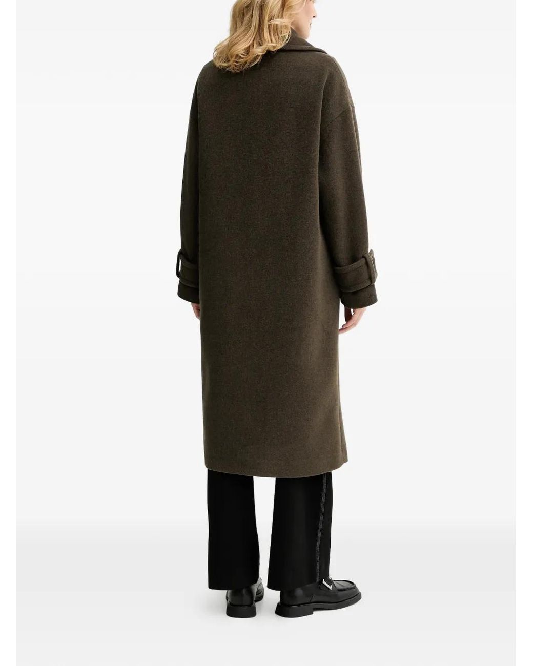 Sessun Black Double-Breasted Coat