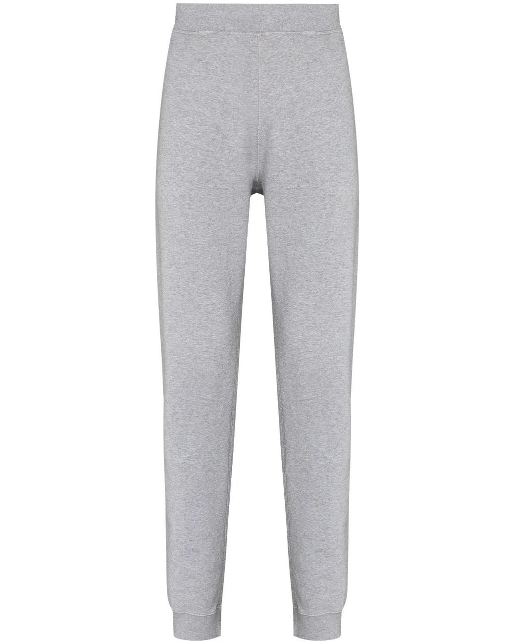 Sunspel Gray Cotton Tapered Track Pants for men