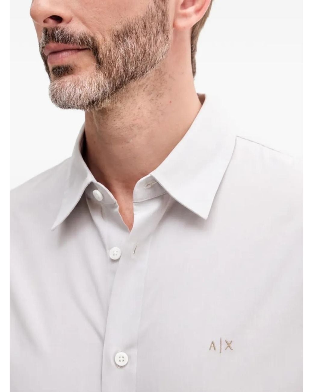 ARMANI EXCHANGE White Buttoned Shirt for men