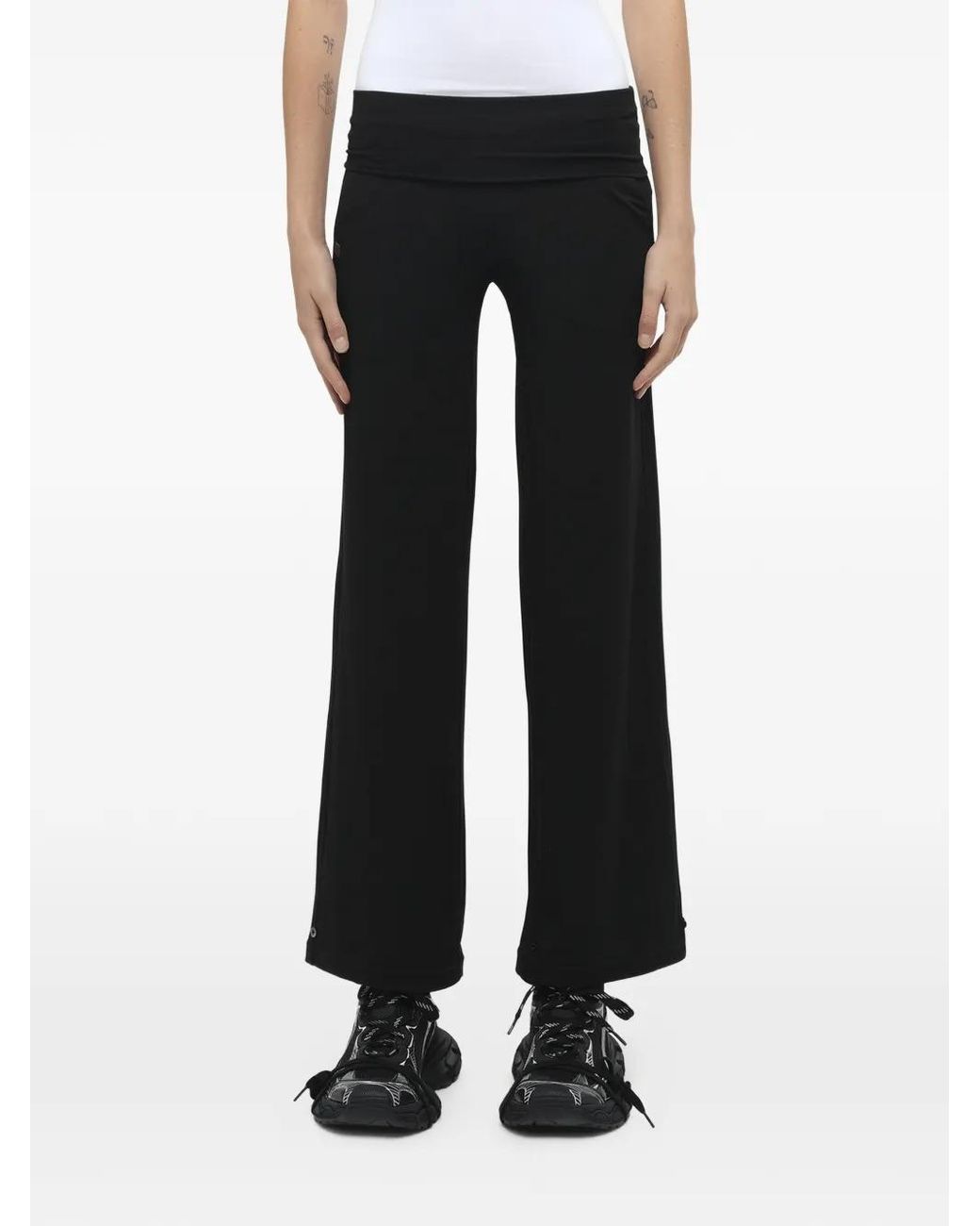 Fax Copy Express Black Afternoon Stretch Series Folded Trousers