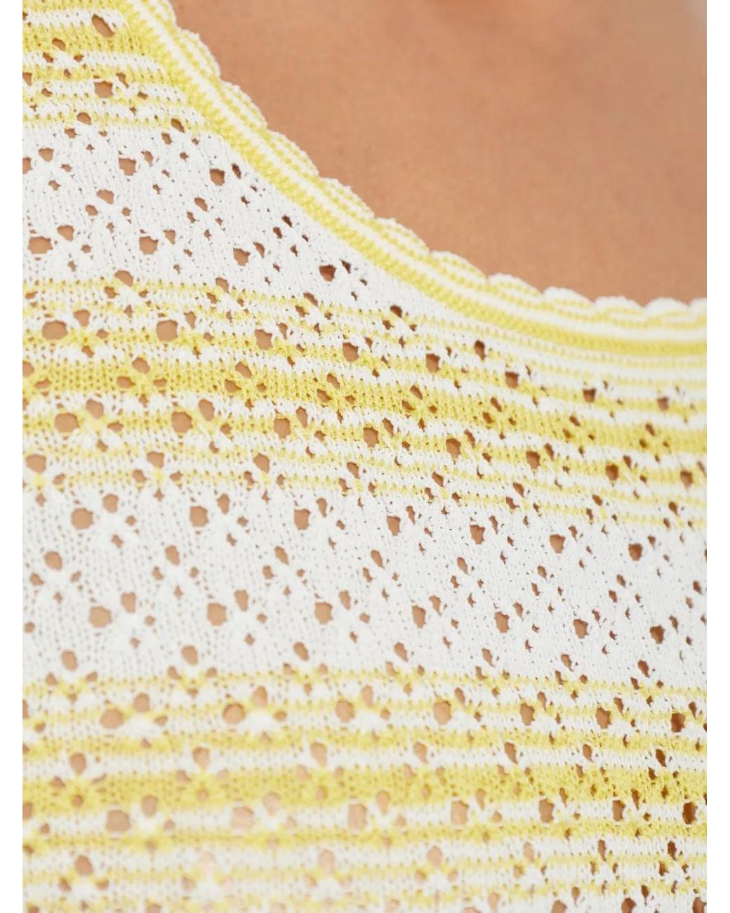 Loewe Natural Striped Pointelle-Knit T-Shirt