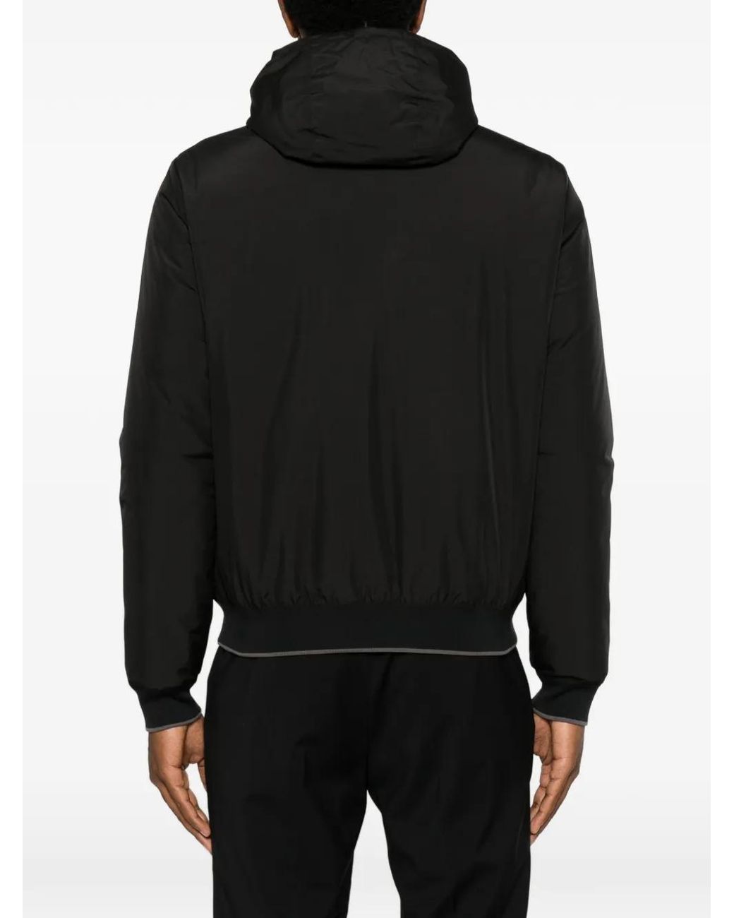 Moorer Black Oniro Hooded Jacket for men
