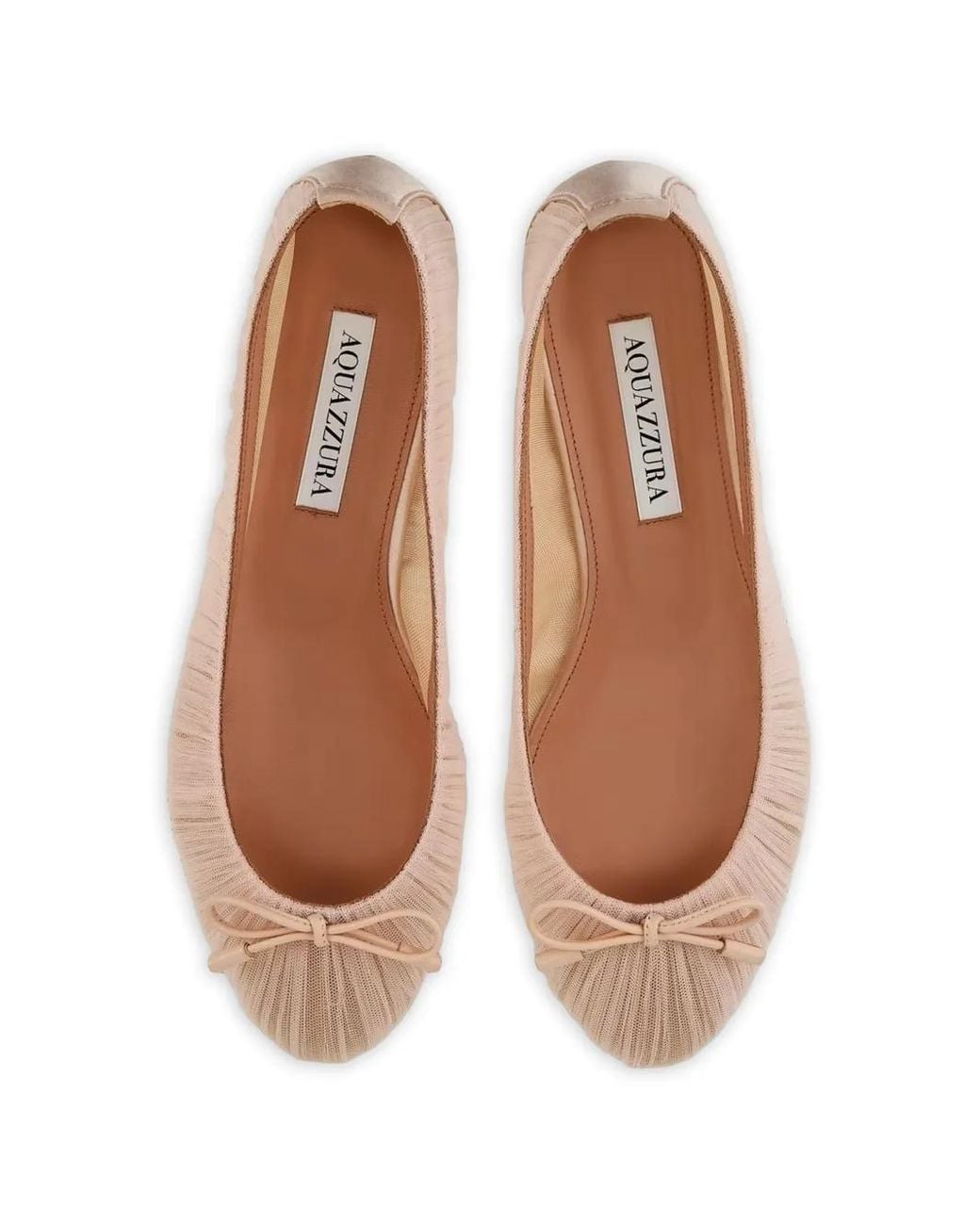 Aquazzura Natural Voile Ballet Ballet Flats