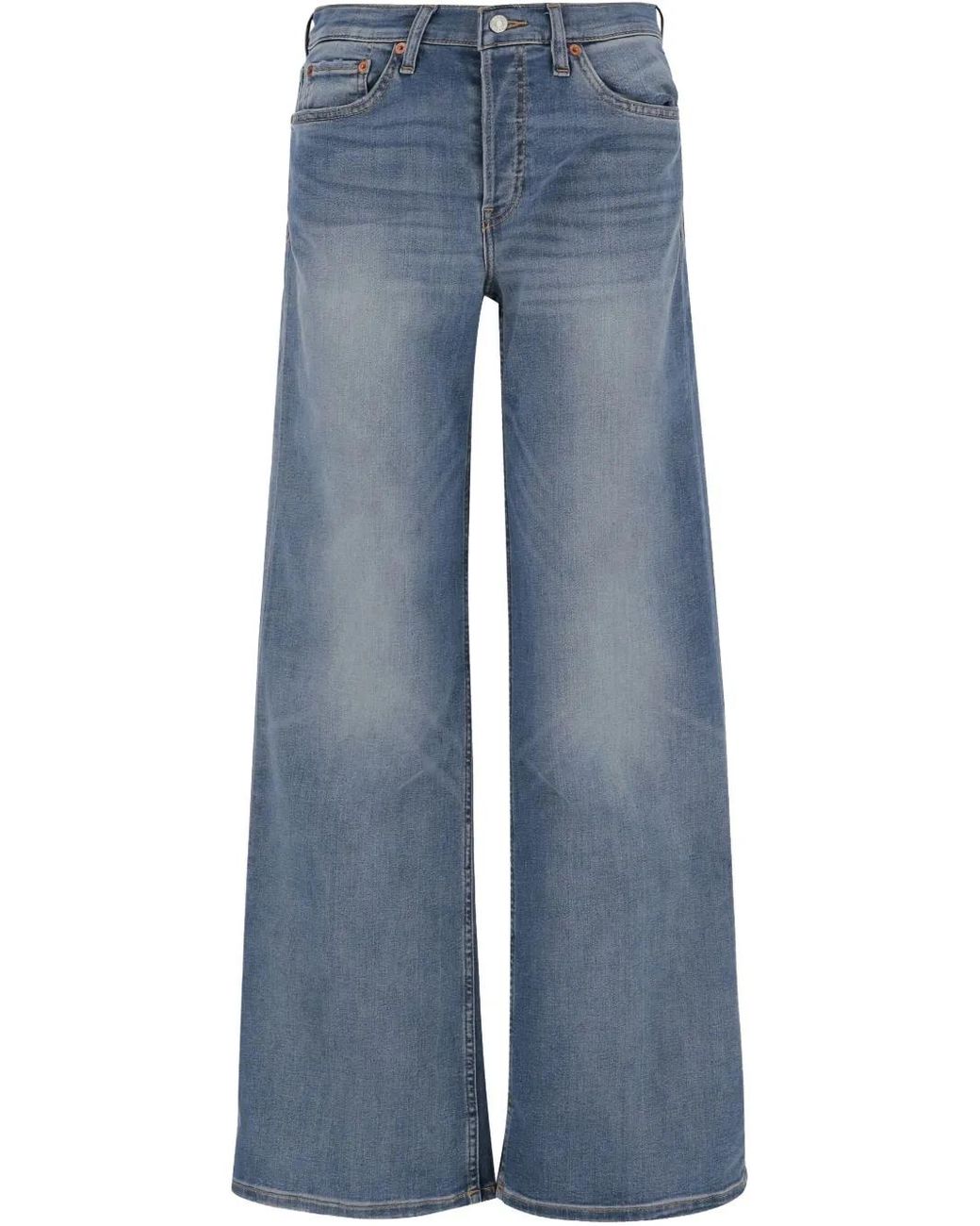 Re/done Jeans Van Katoenblend in het Blue