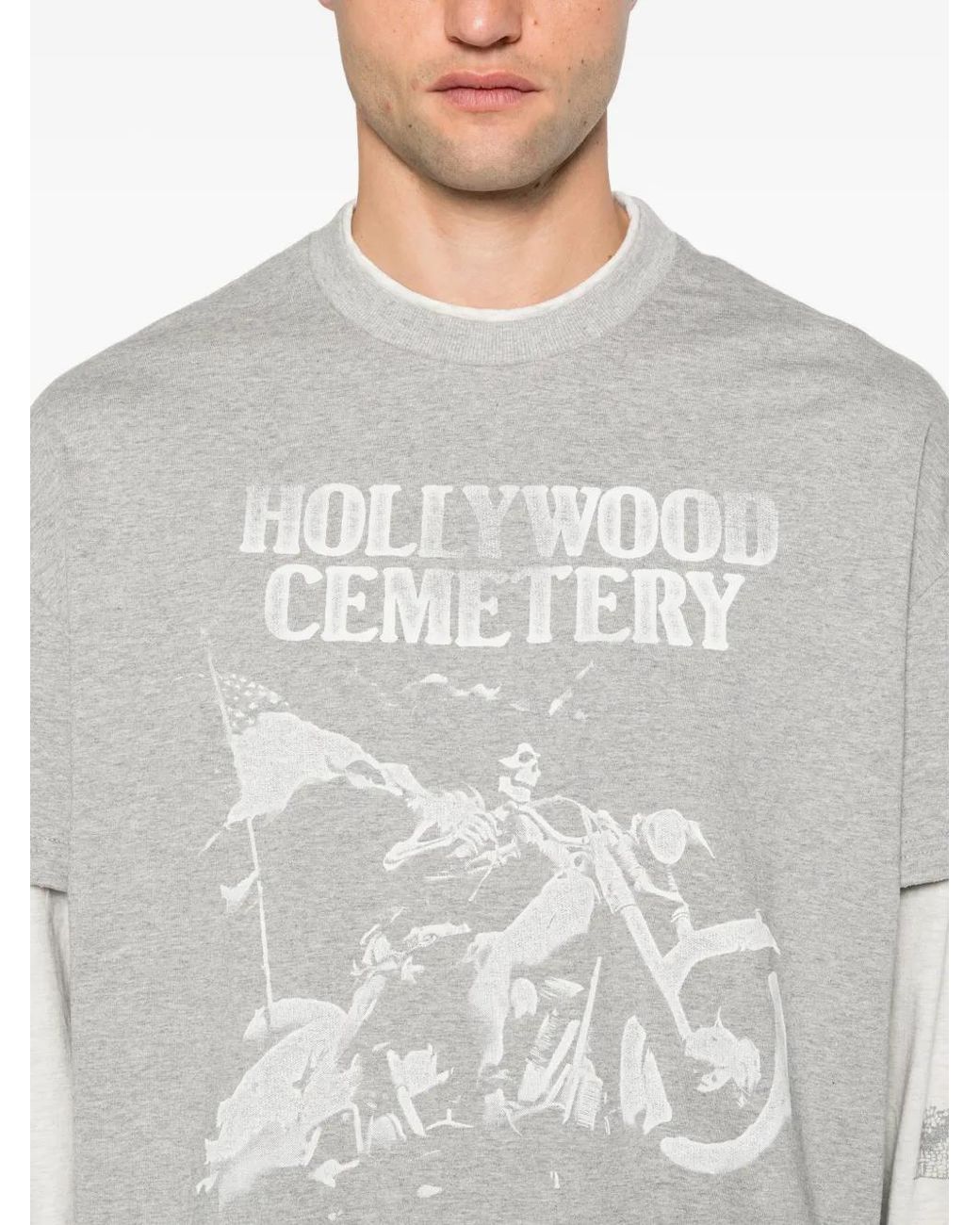 ERCOLE STUDIO White Graphic-Print Layered T-Shirt for men