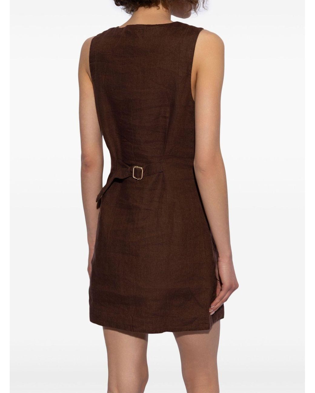 Posse Emma Button-down Dress in Brown | Lyst Posse Emma Button-down Dress in Brown | Lyst