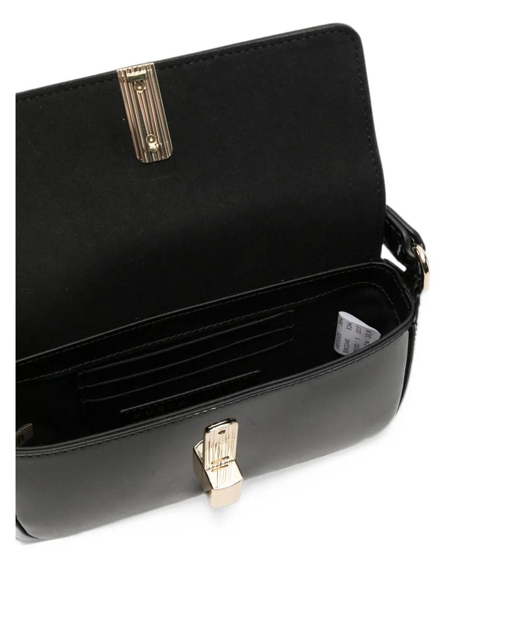 Furla Black Iride Patent-Leather Mini Bag