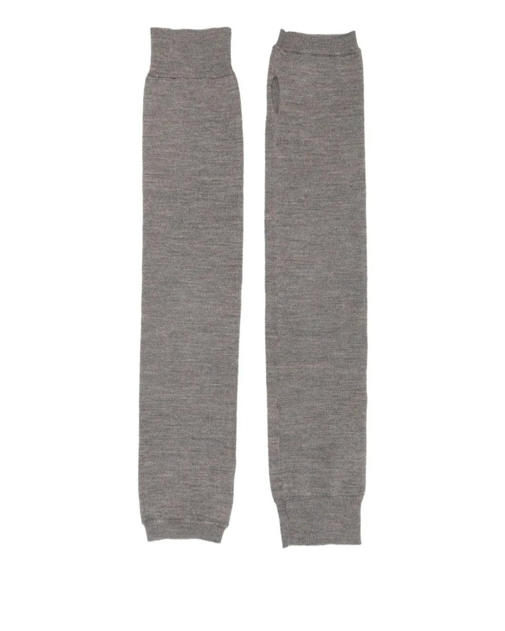 P.A.R.O.S.H. Gray Fingerless Fine-Knit Gloves