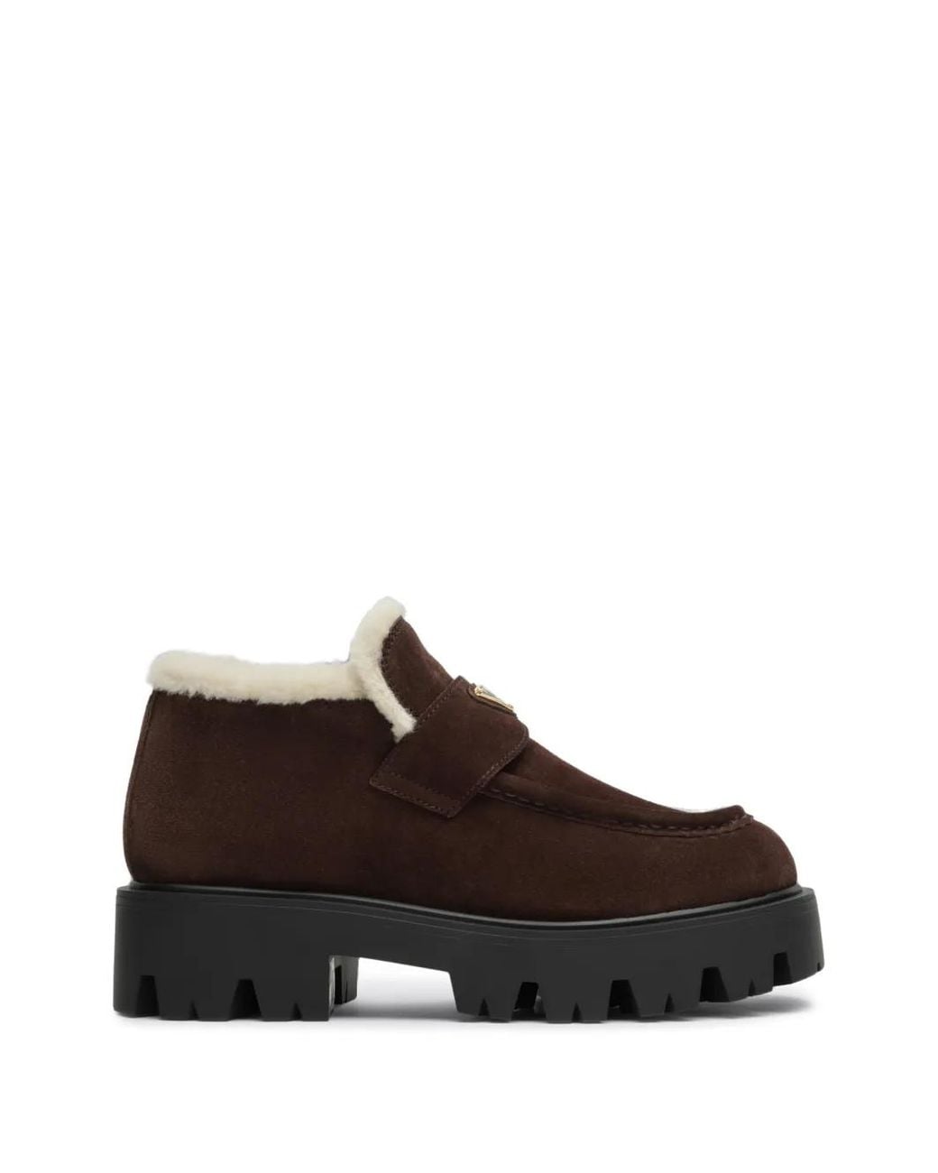 Prada Brown Loafer Aus Wildleder
