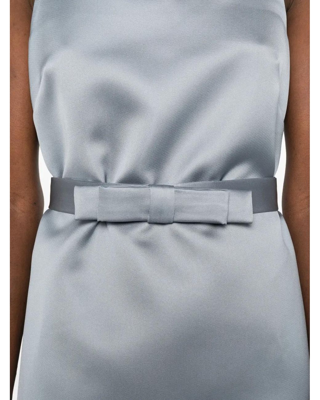 P.A.R.O.S.H. Gray Bow Detail Dress