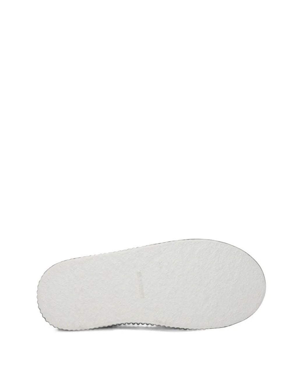 Jil Sander White Platform Leather Sneakers