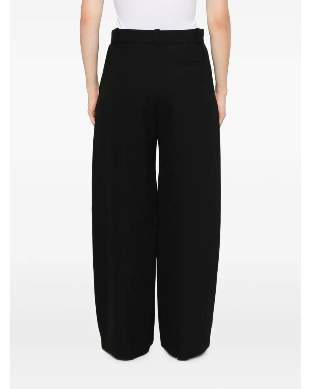 Giorgio Armani Black Sequin-Embellished Palazzo Pants