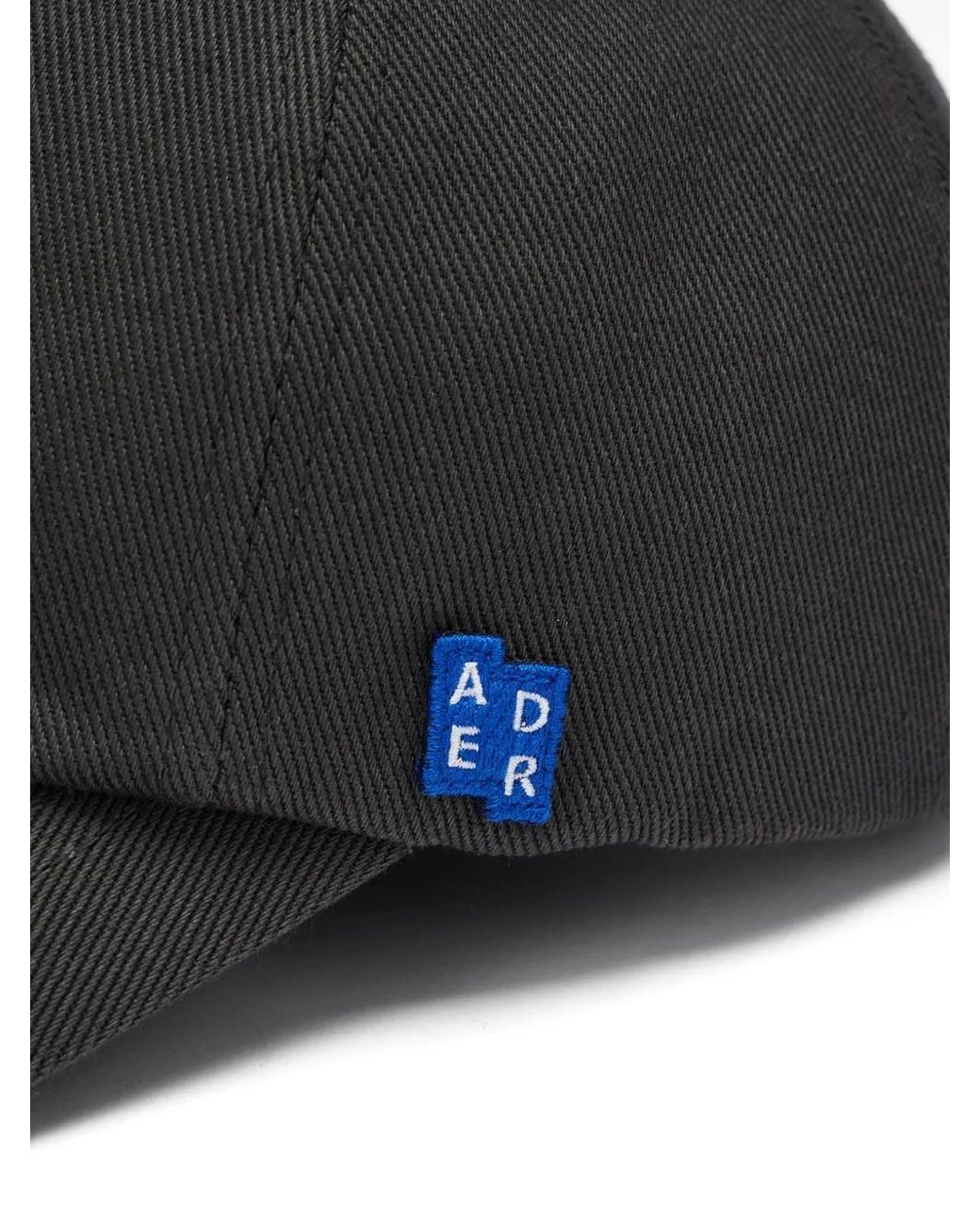 Adererror Black Logo-Patch Cap