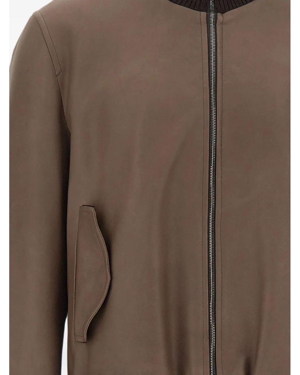 Volfagli Brown Ambrogio America Leather Jacket for men