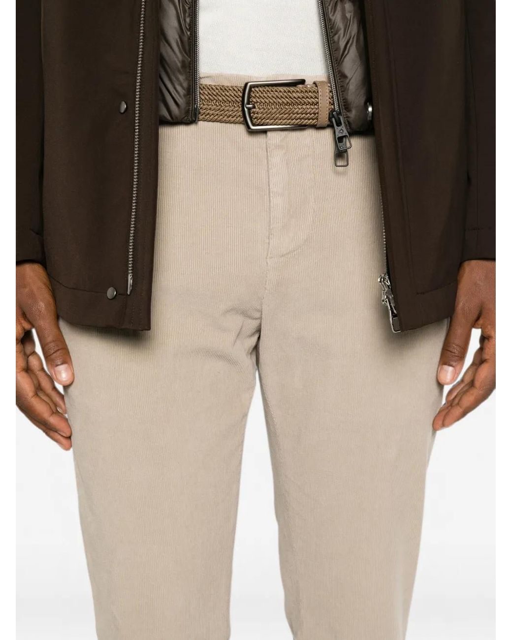 Dondup Natural Corduroy-Effect Slim-Fit Trousers for men