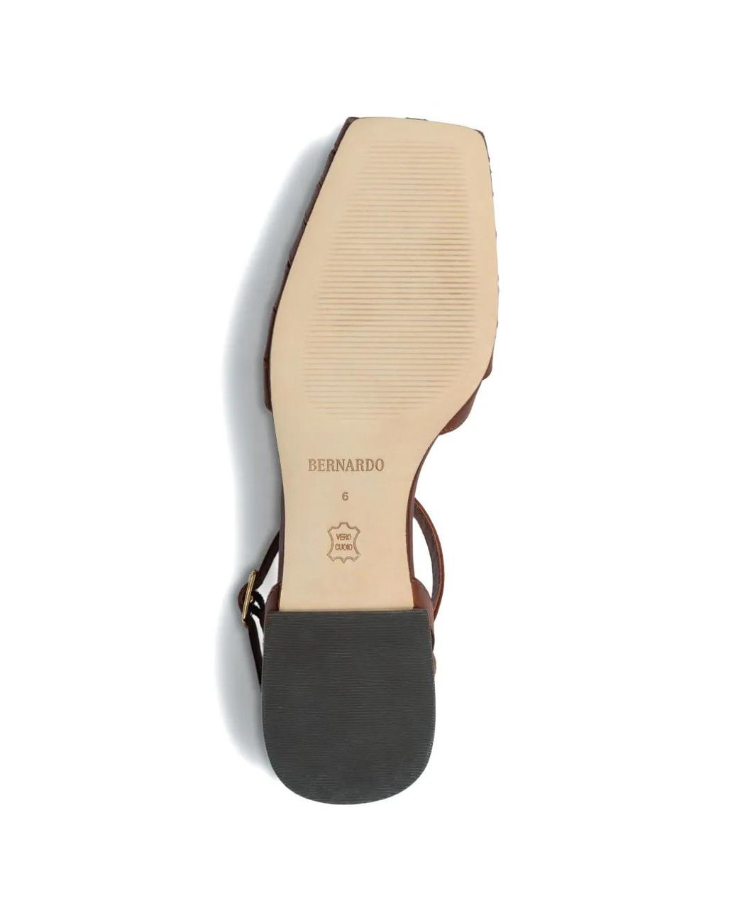 Bernardo Brown Brighton T-Strap Flat Pumps
