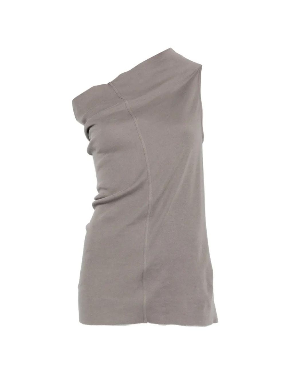 Rick Owens Gray Cotton Tank Top