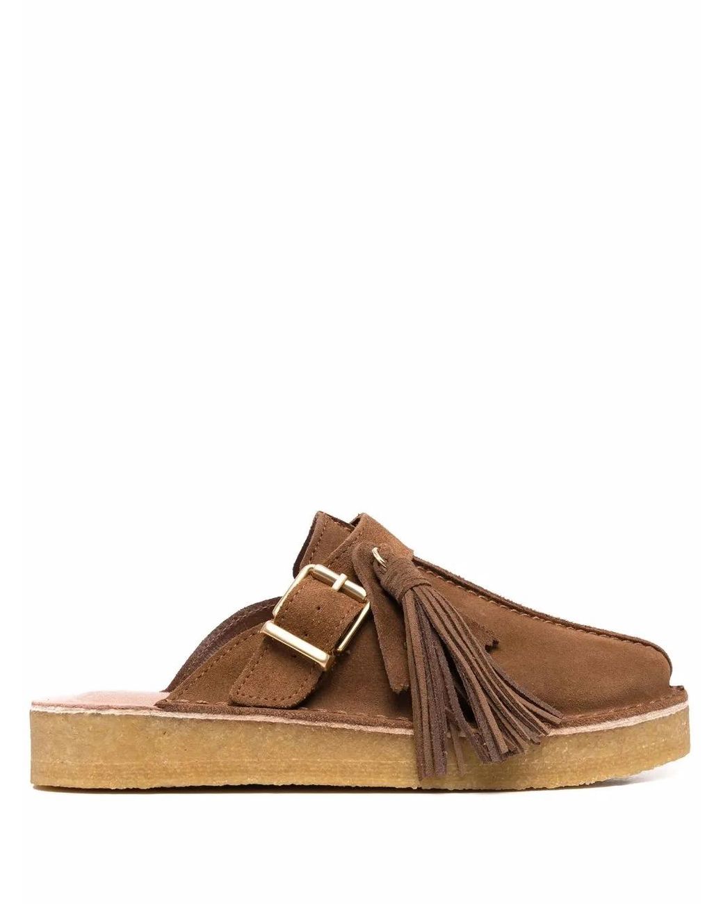 Clarks Brown Mules Aus Wildleder