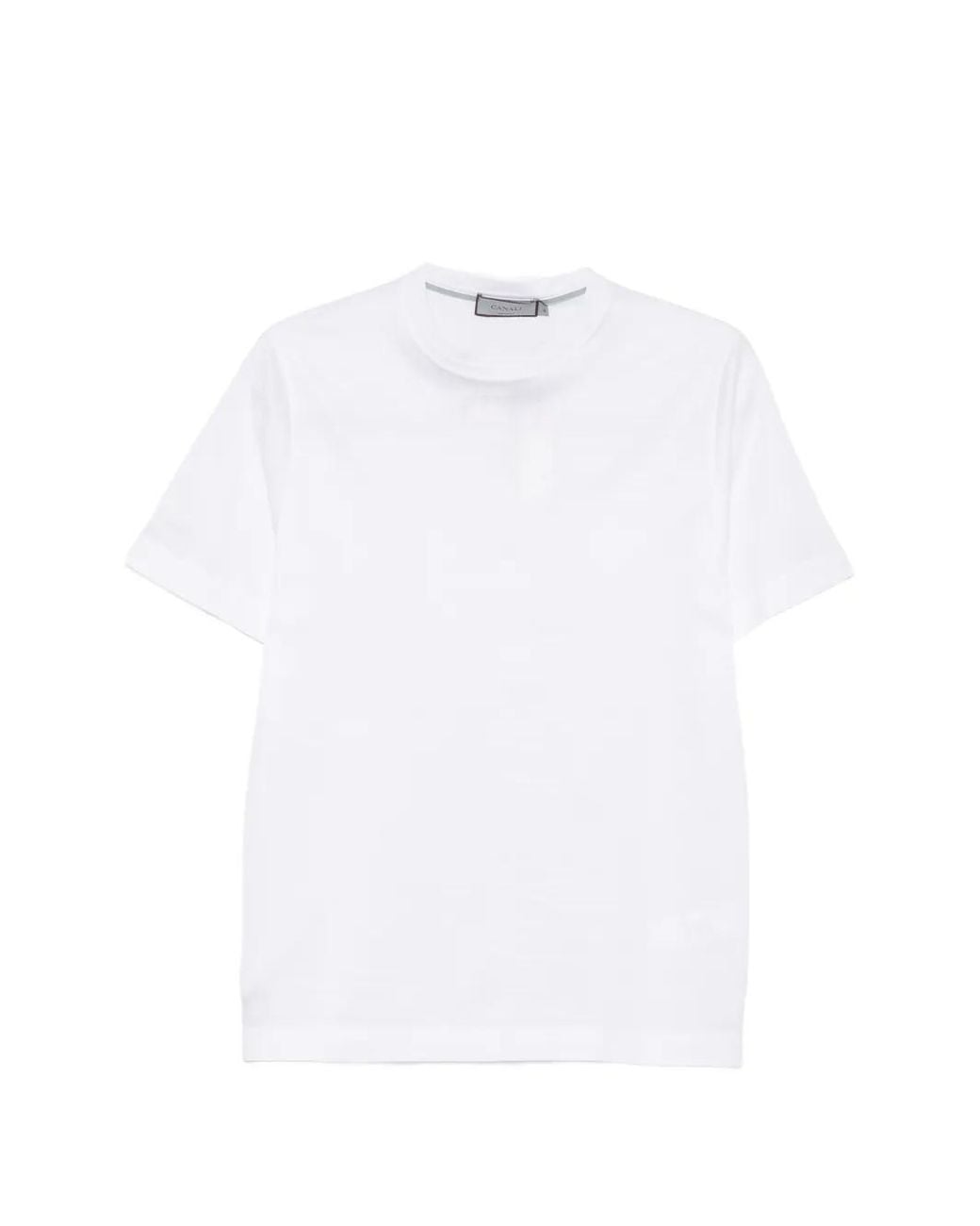 Canali White T-Shirt À Col Rond for men