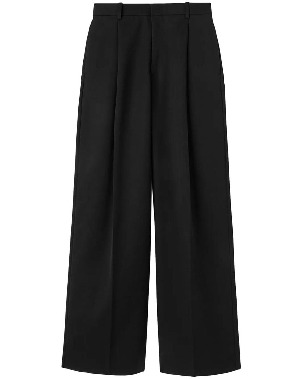Jil Sander Black High-Waisted Tailored Wool Trousers for men